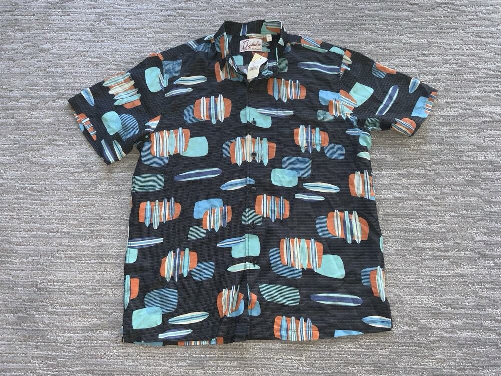 NEW Kahala 1936 Hawaiian Surfboard Meeting Men’s Button Up Aloha Shirt